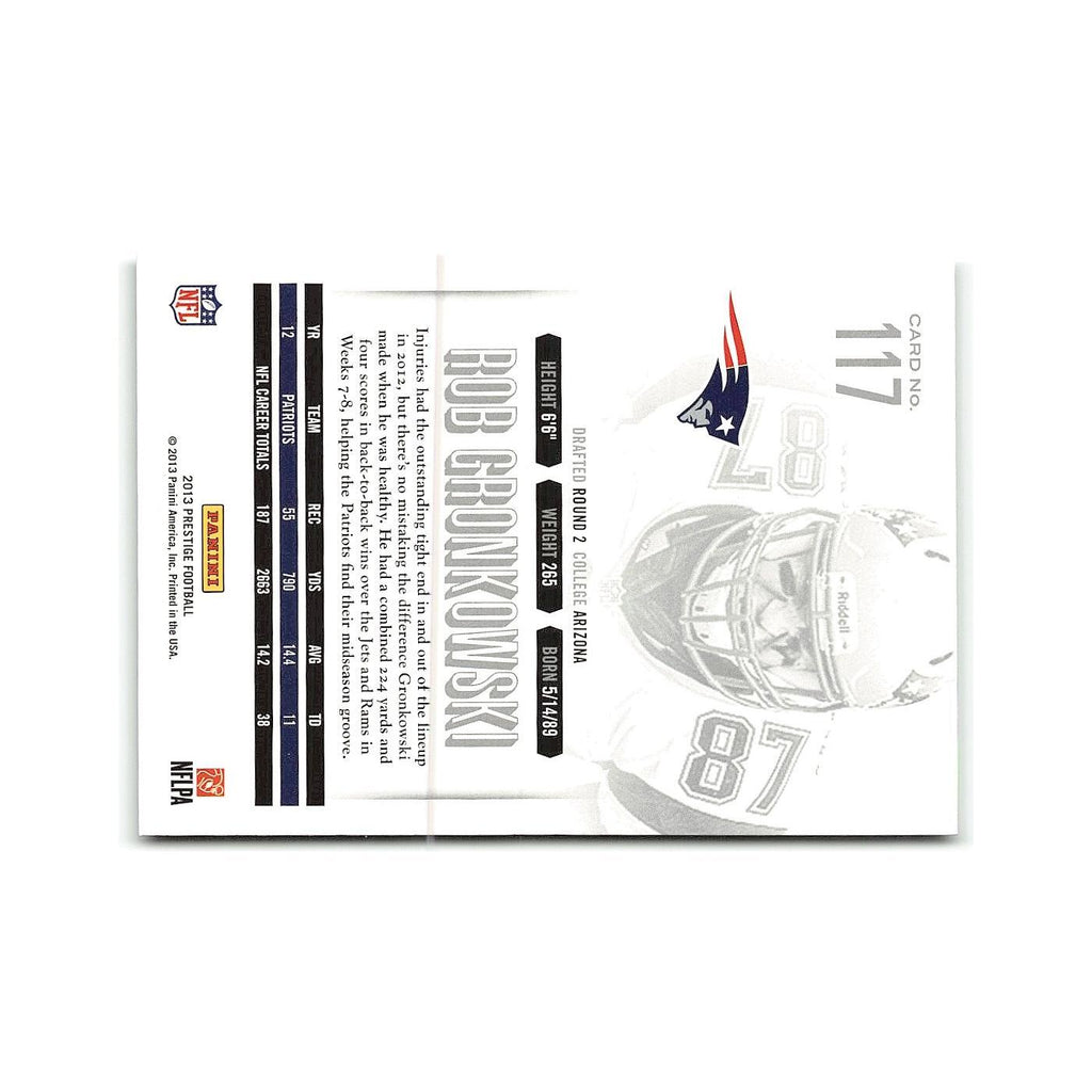 Rob Gronkowski 2013 Panini Prestige #117 New England Patriots Football Card NM