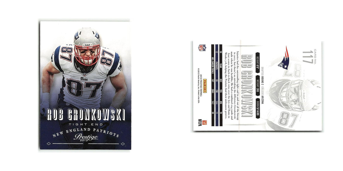 Rob Gronkowski 2013 Panini Prestige #117 New England Patriots Football Card NM