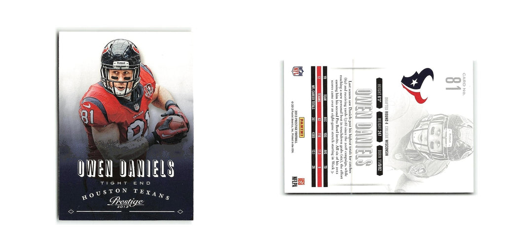 Owen Daniels 2013 Panini Prestige #81 Houston Texans Football Card NM