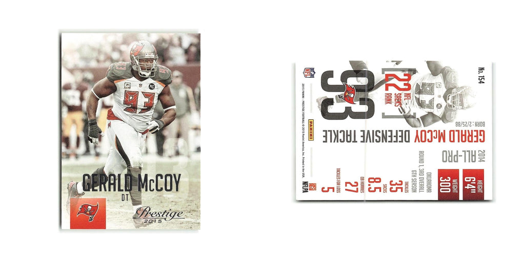 Gerald McCoy 2015 Panini Prestige #154 Tampa Bay Buccaneers Football Card NM