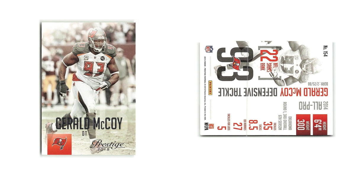 Gerald McCoy 2015 Panini Prestige #154 Tampa Bay Buccaneers Football Card NM