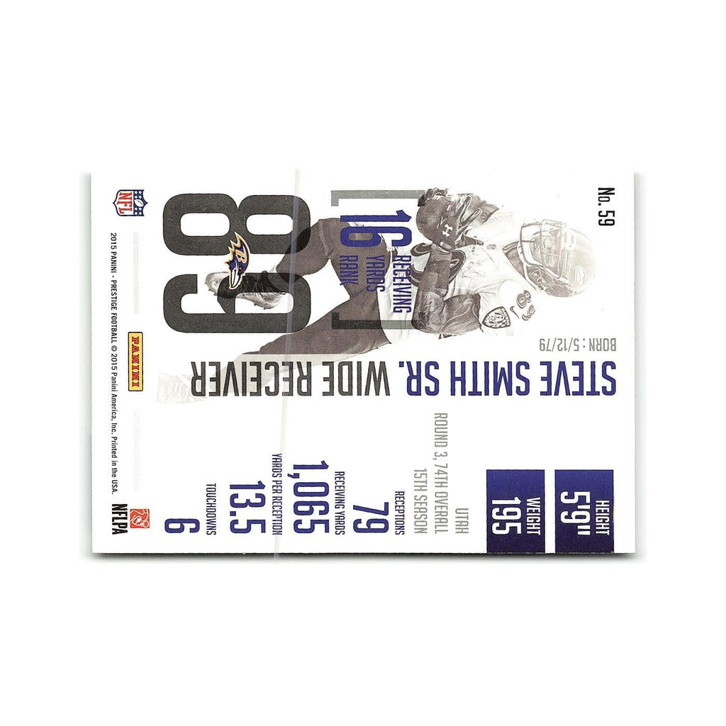 Steve Smith Sr. 2015 Panini Prestige #59 Baltimore Ravens Football Card NM