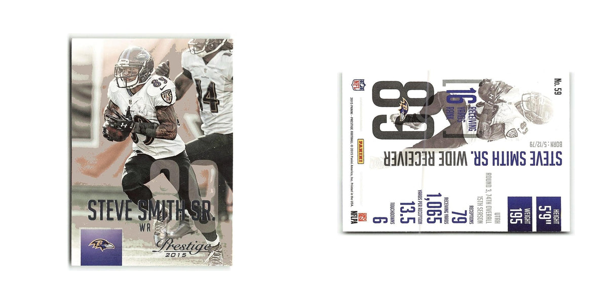 Steve Smith Sr. 2015 Panini Prestige #59 Baltimore Ravens Football Card NM