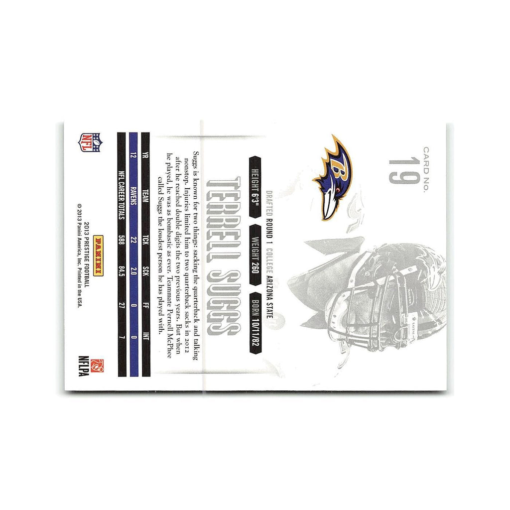 Terrell Suggs 2013 Panini Prestige #19 Baltimore Ravens Football Card NM