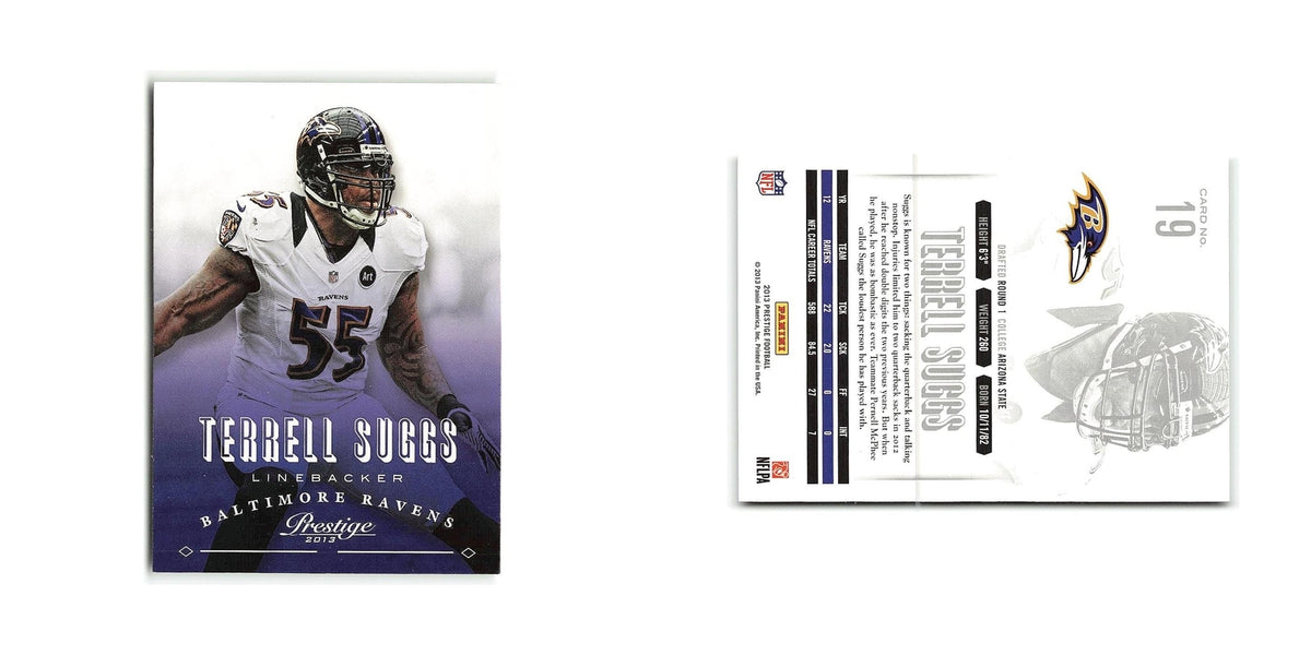 Terrell Suggs 2013 Panini Prestige #19 Baltimore Ravens Football Card NM