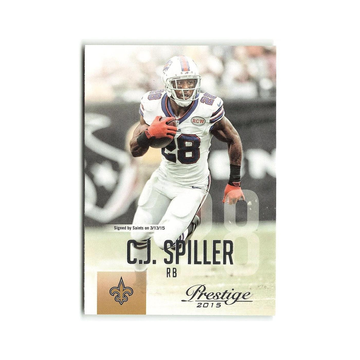 C.J. Spiller 2015 Panini Prestige #145 New Orleans Saints Football Card NM