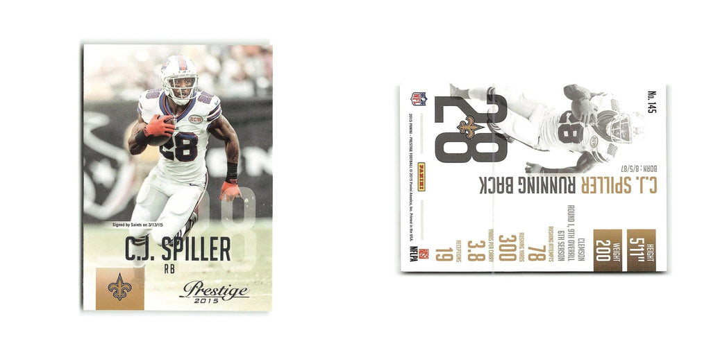 C.J. Spiller 2015 Panini Prestige #145 New Orleans Saints Football Card NM