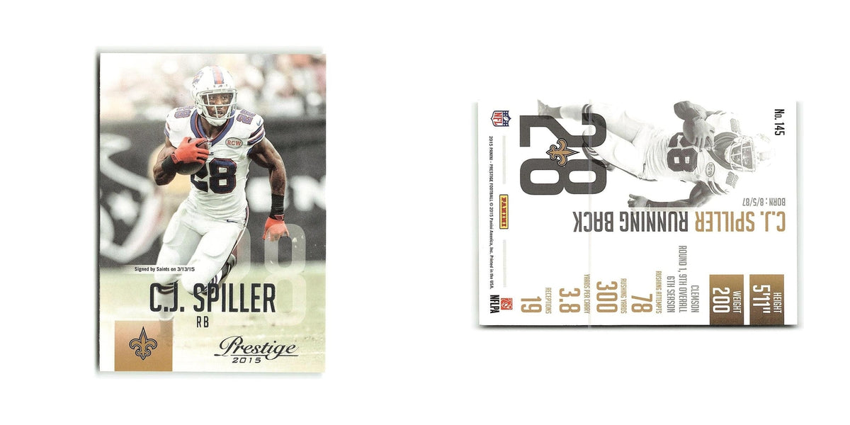 C.J. Spiller 2015 Panini Prestige #145 New Orleans Saints Football Card NM