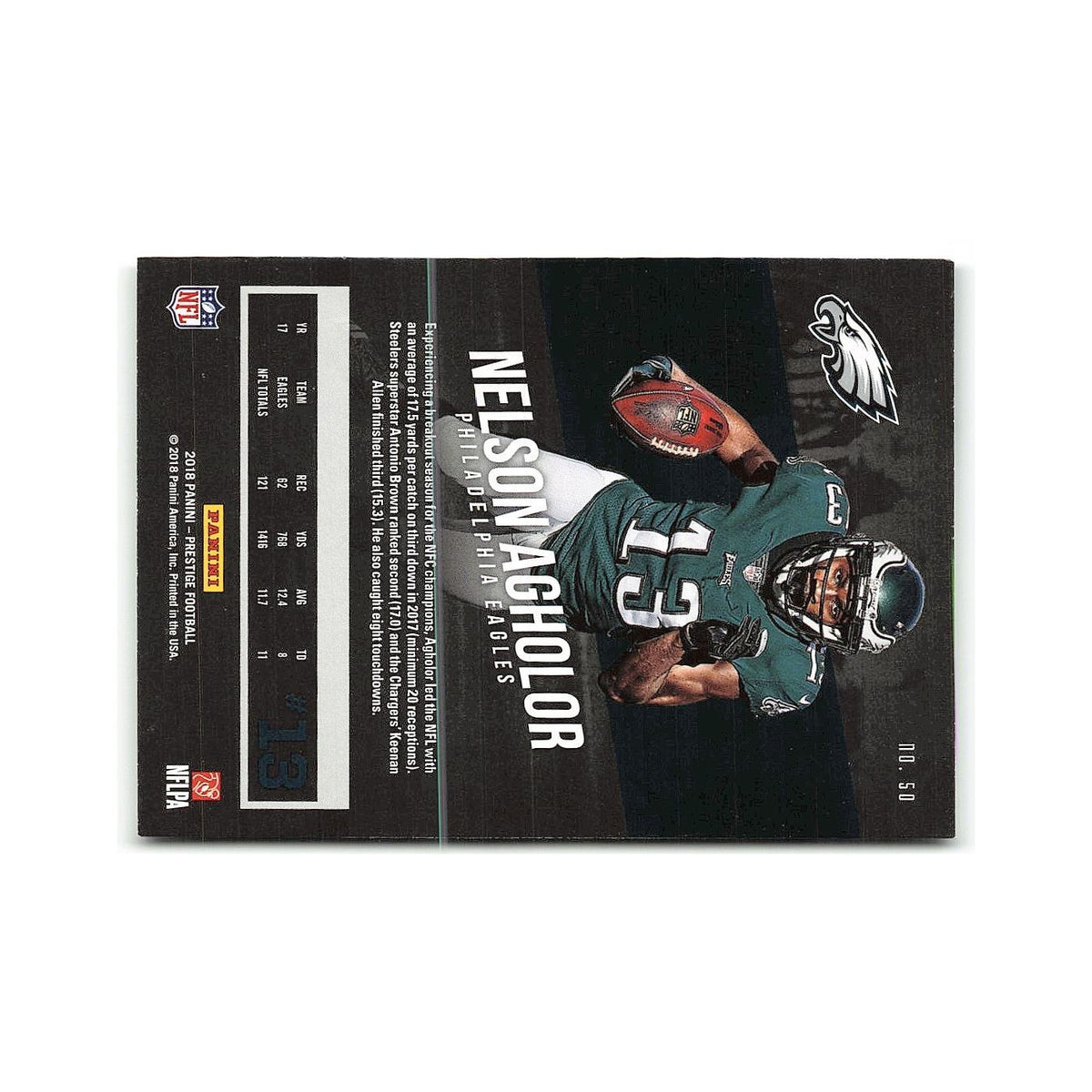 Nelson Agholor 2018 Panini Prestige #50 Philadelphia Eagles Football Card NM
