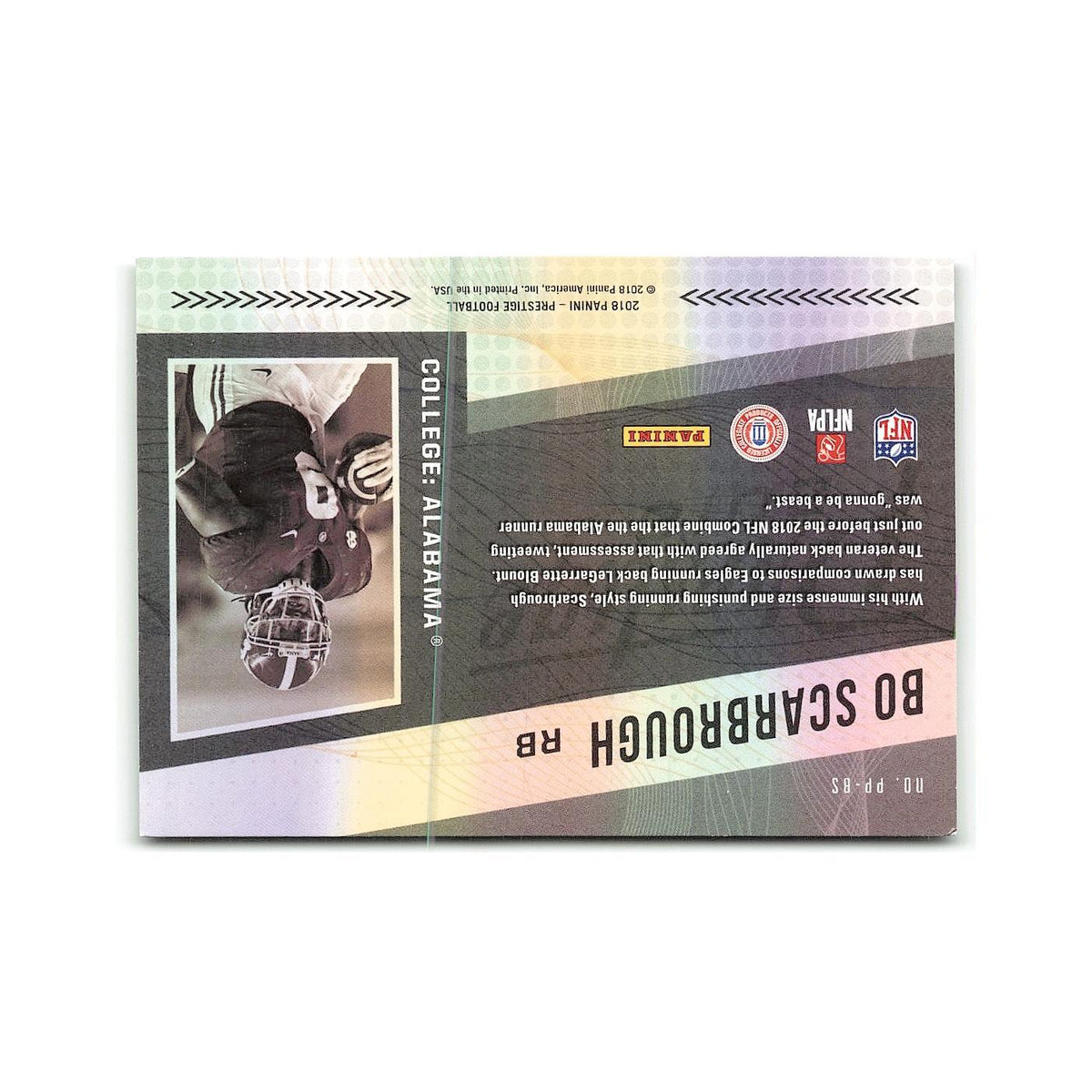 Bo Scarbrough 2018 Panini Prestige #PP-BS Football Card NM