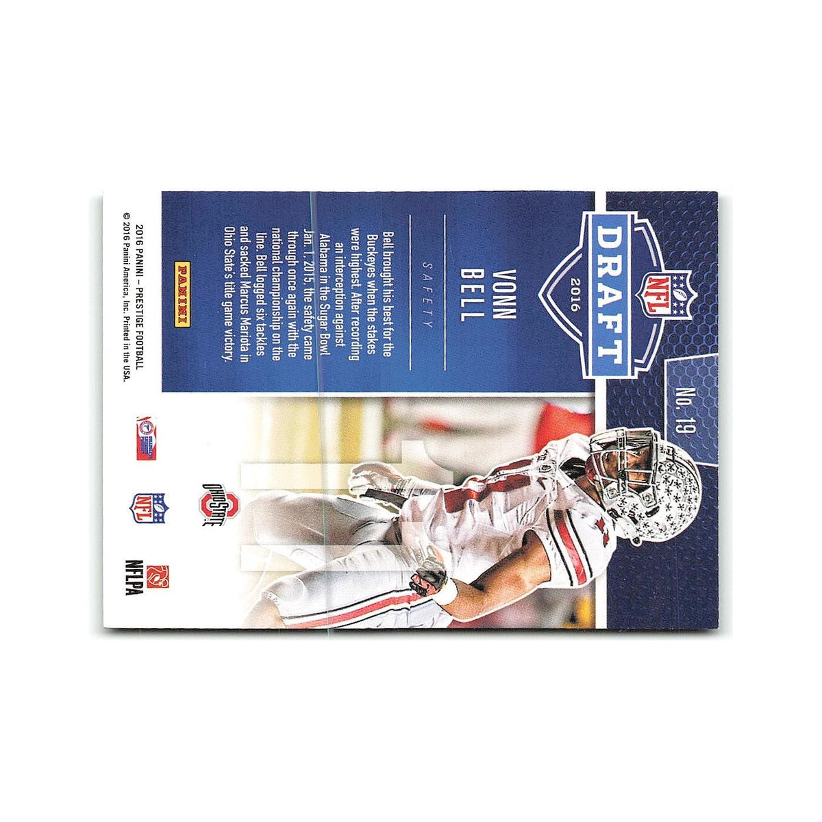 Vonn Bell Rookie 2016 Panini Prestige #19 Ohio State Buckeyes Football Card NM