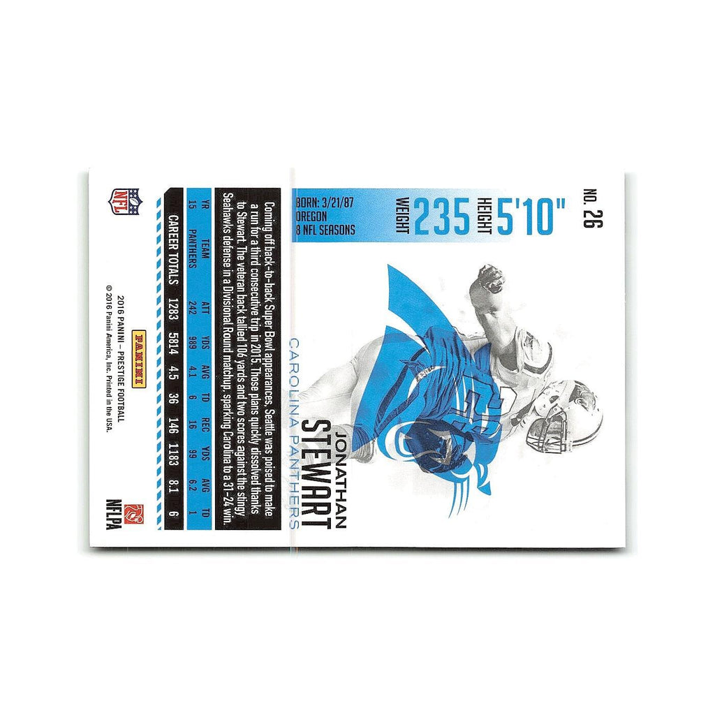 Jonathan Stewart 2016 Panini Prestige #26 Carolina Panthers Football Card NM
