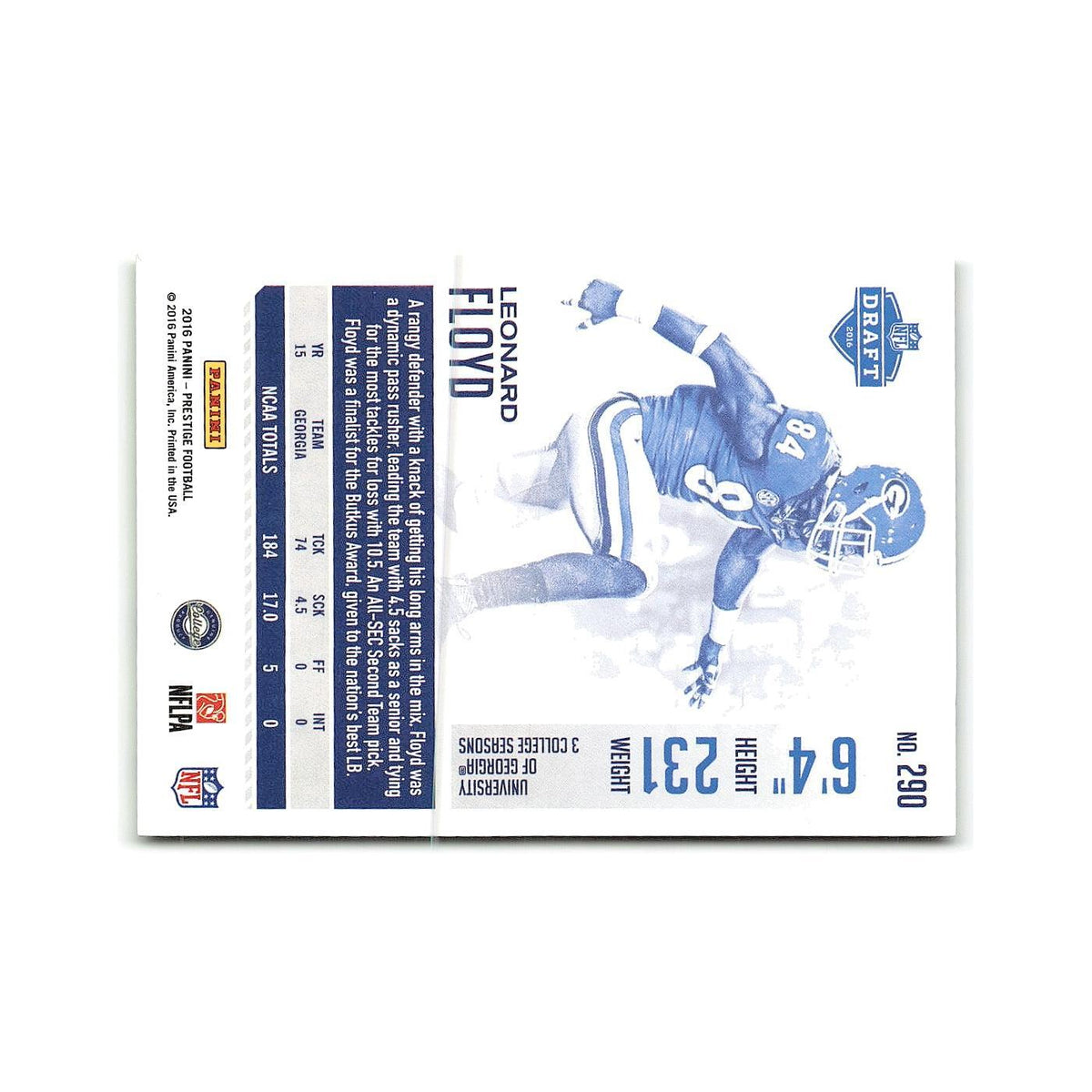 Leonard Floyd Rookie 2016 Panini Prestige #290 Chicago Bears Football Card NM