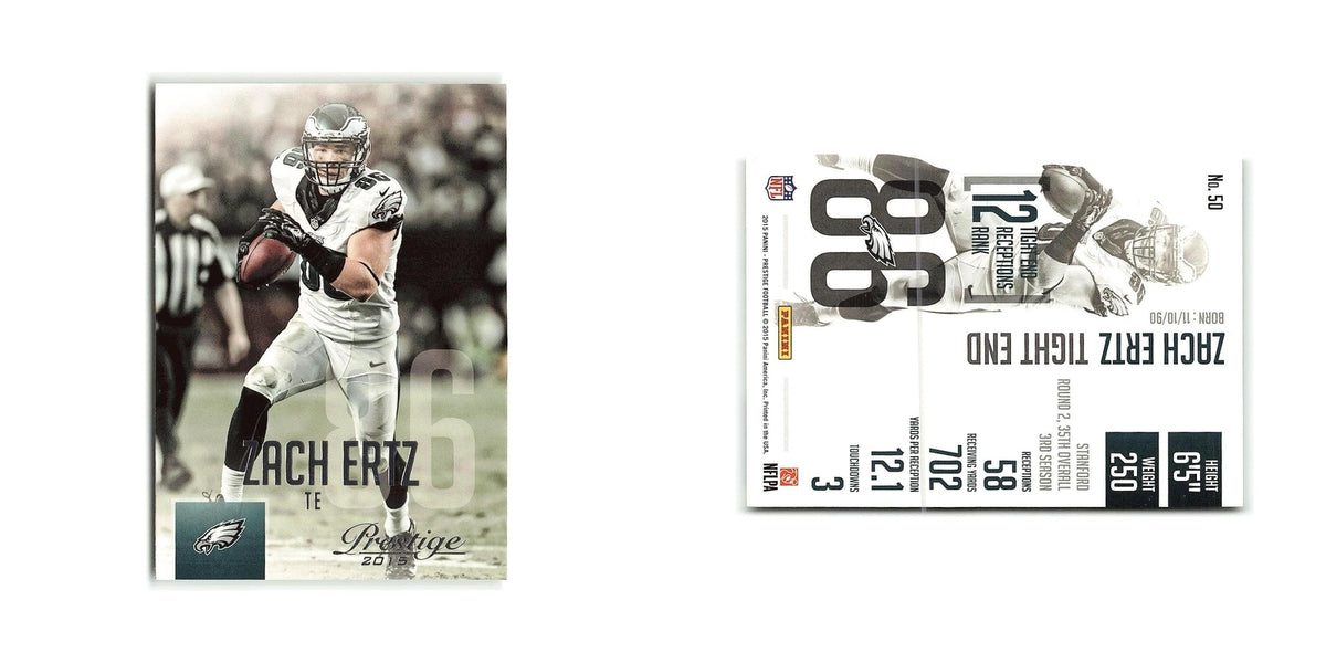 Zach Ertz 2015 Panini Prestige #50 Philadelphia Eagles Football Card NM