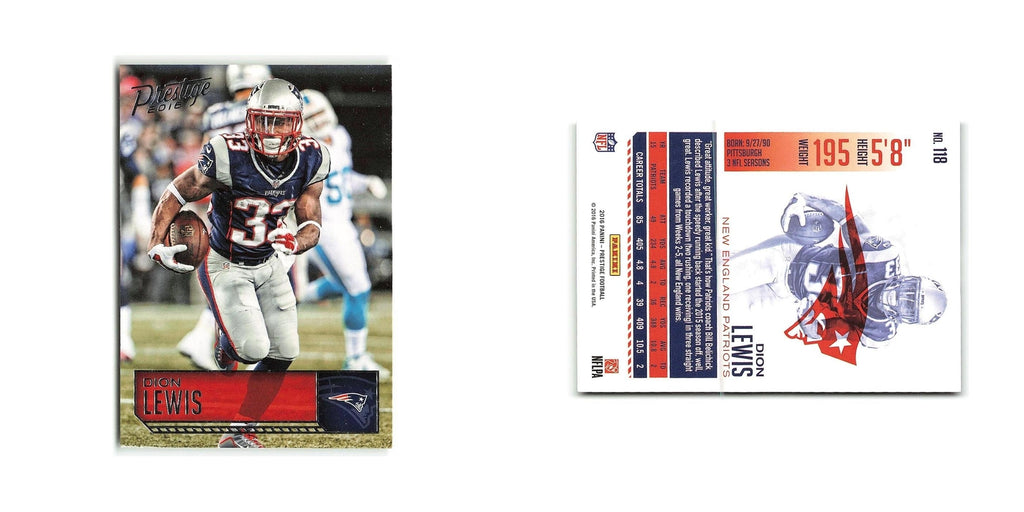 Dion Lewis 2016 Panini Prestige #118 New England Patriots Football Card NM