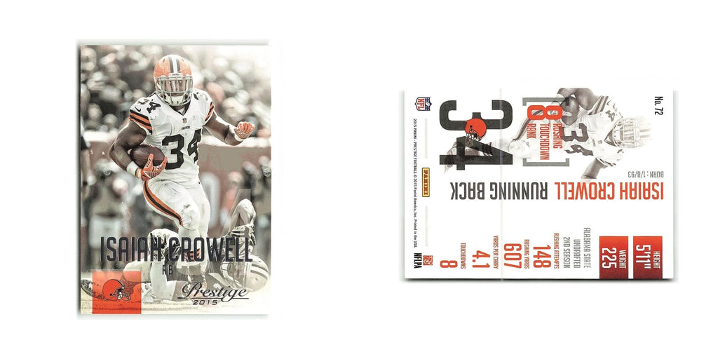 Isaiah Crowell 2015 Panini Prestige #72 Cleveland Browns Football Card NM