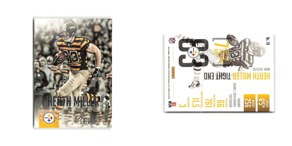 Heath Miller 2015 Panini Prestige #79 Pittsburgh Steelers Football Card NM