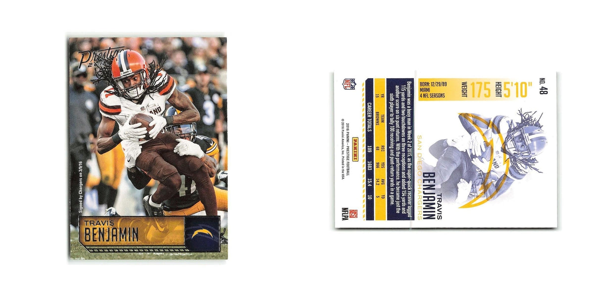 Travis Benjamin 2016 Panini Prestige #48 San Diego Chargers Football Card NM