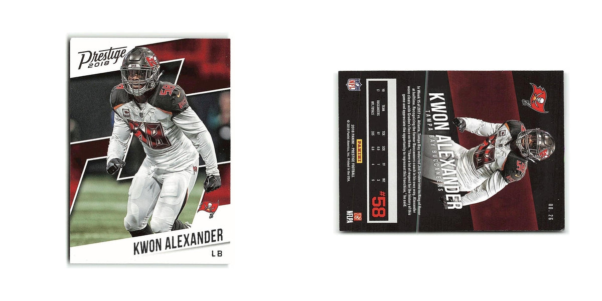 Kwon Alexander 2018 Panini Prestige #26 Tampa Bay Buccaneers Football Card NM