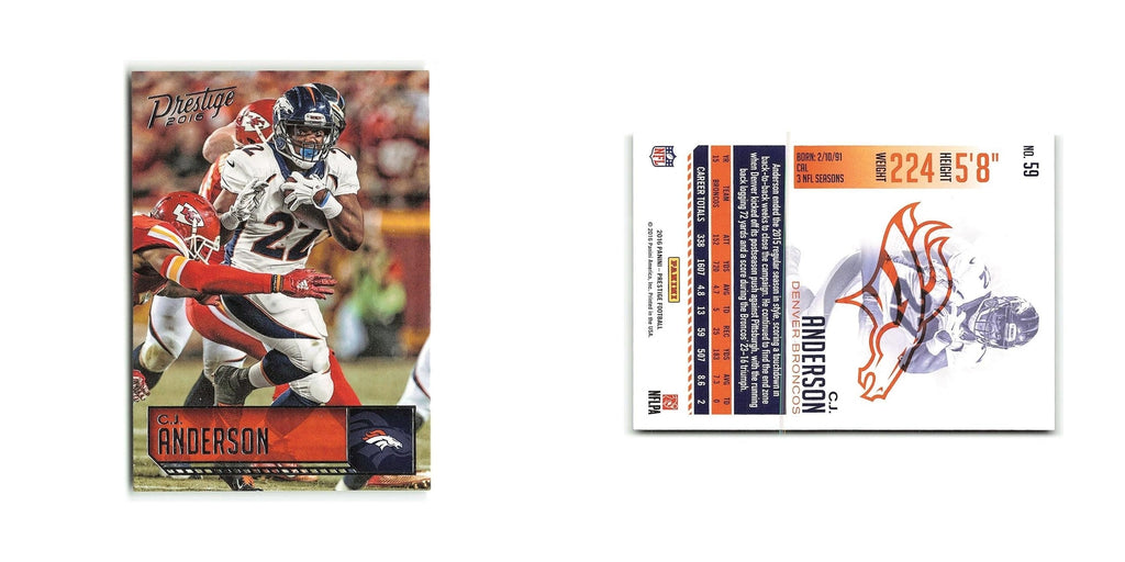C.J. Anderson 2016 Panini Prestige #59 Denver Broncos Football Card NM
