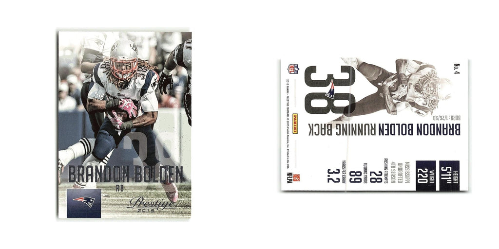 Brandon Bolden 2015 Panini Prestige #4 New England Patriots Football Card NM