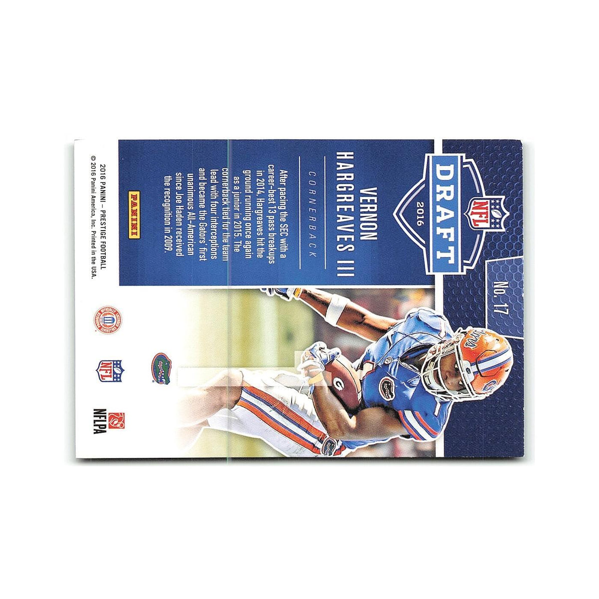 Vernon Hargreaves III Rookie 2016 Panini Prestige #17 Florida Gators NM