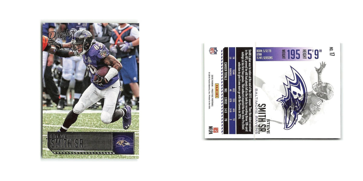 Steve Smith Sr. 2016 Panini Prestige #17 Baltimore Ravens Football Card NM