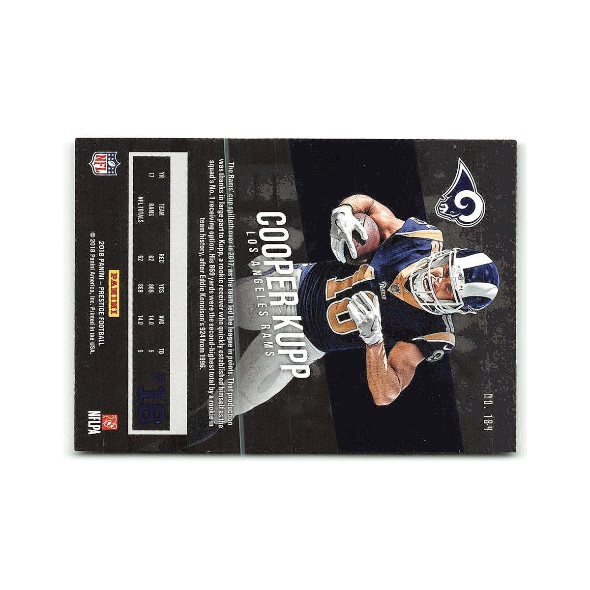 Cooper Kupp 2018 Panini Prestige #184 Los Angeles Rams Football Card NM