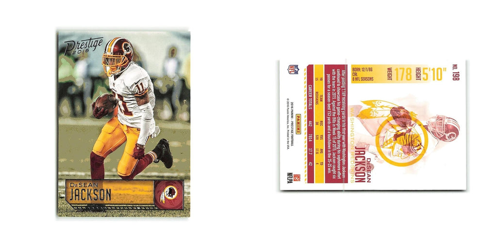 DeSean Jackson 2016 Panini Prestige #198 Washington Redskins Football Card NM