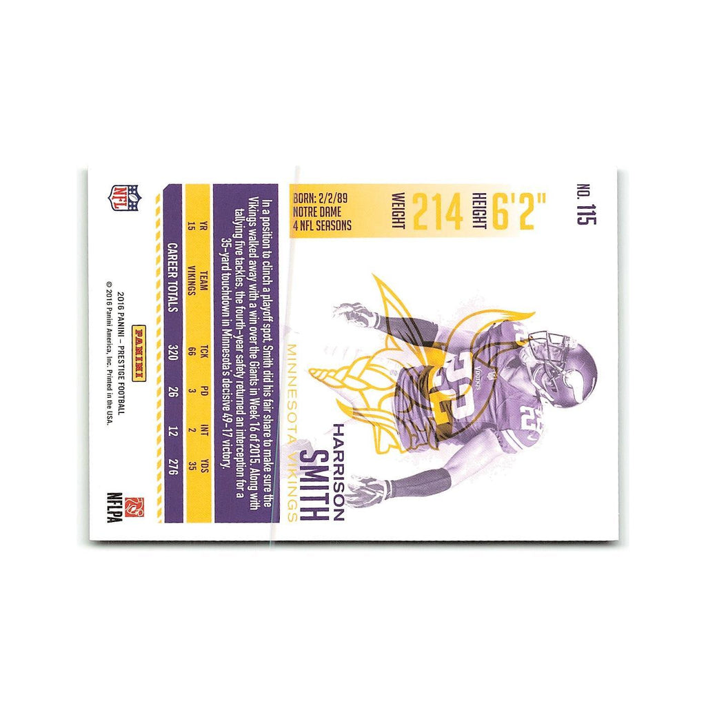 Harrison Smith 2016 Panini Prestige #115 Minnesota Vikings Football Card NM