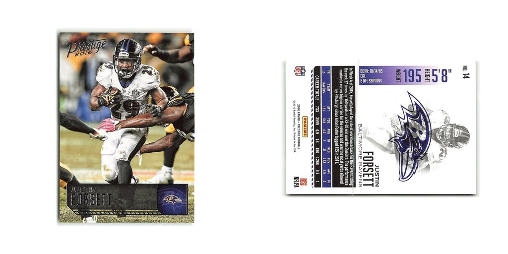 Justin Forsett 2016 Panini Prestige #14 Baltimore Ravens Football Card NM
