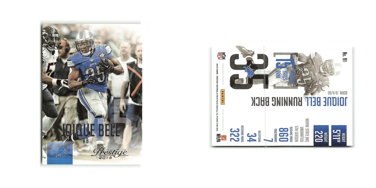 Joique Bell 2015 Panini Prestige #91 Detroit Lions Football Card NM