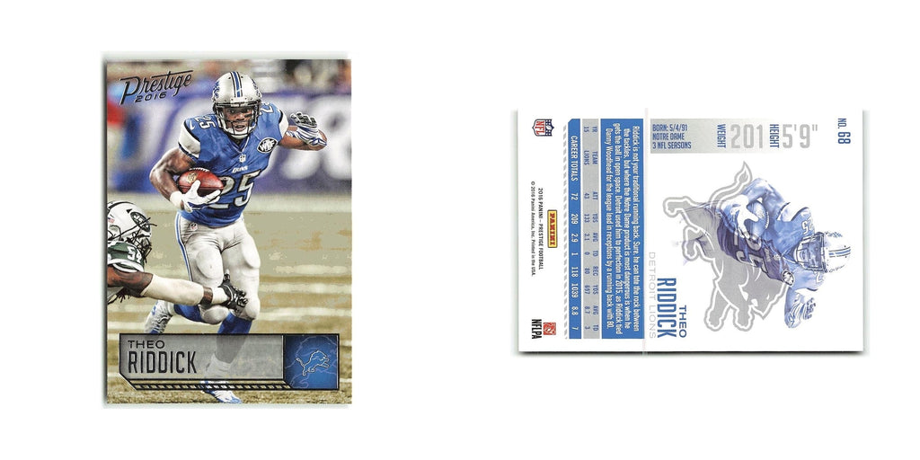 Theo Riddick 2016 Panini Prestige #68 Detroit Lions Football Card NM