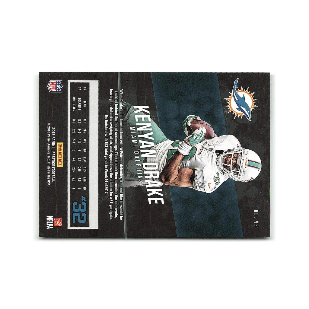 Kenyan Drake 2018 Panini Prestige #45 Miami Dolphins Football Card NM