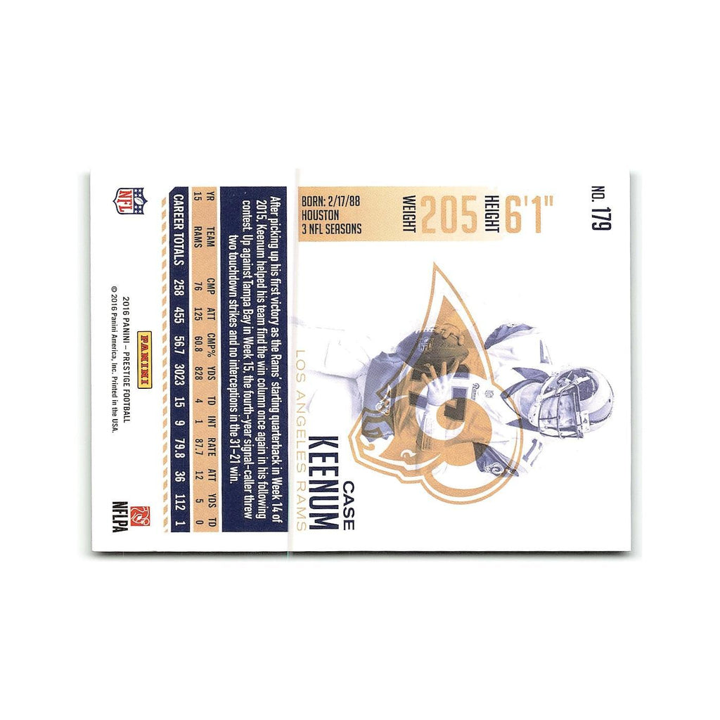 Case Keenum 2016 Panini Prestige #179 Los Angeles Rams Football Card NM