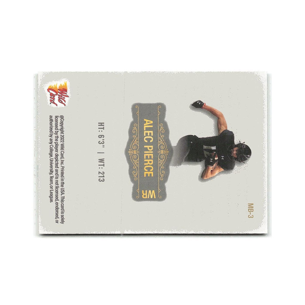 Alec Pierce 2022 Wild Card Matte #MB-3 Cincinnati Bearcats Football Card NM