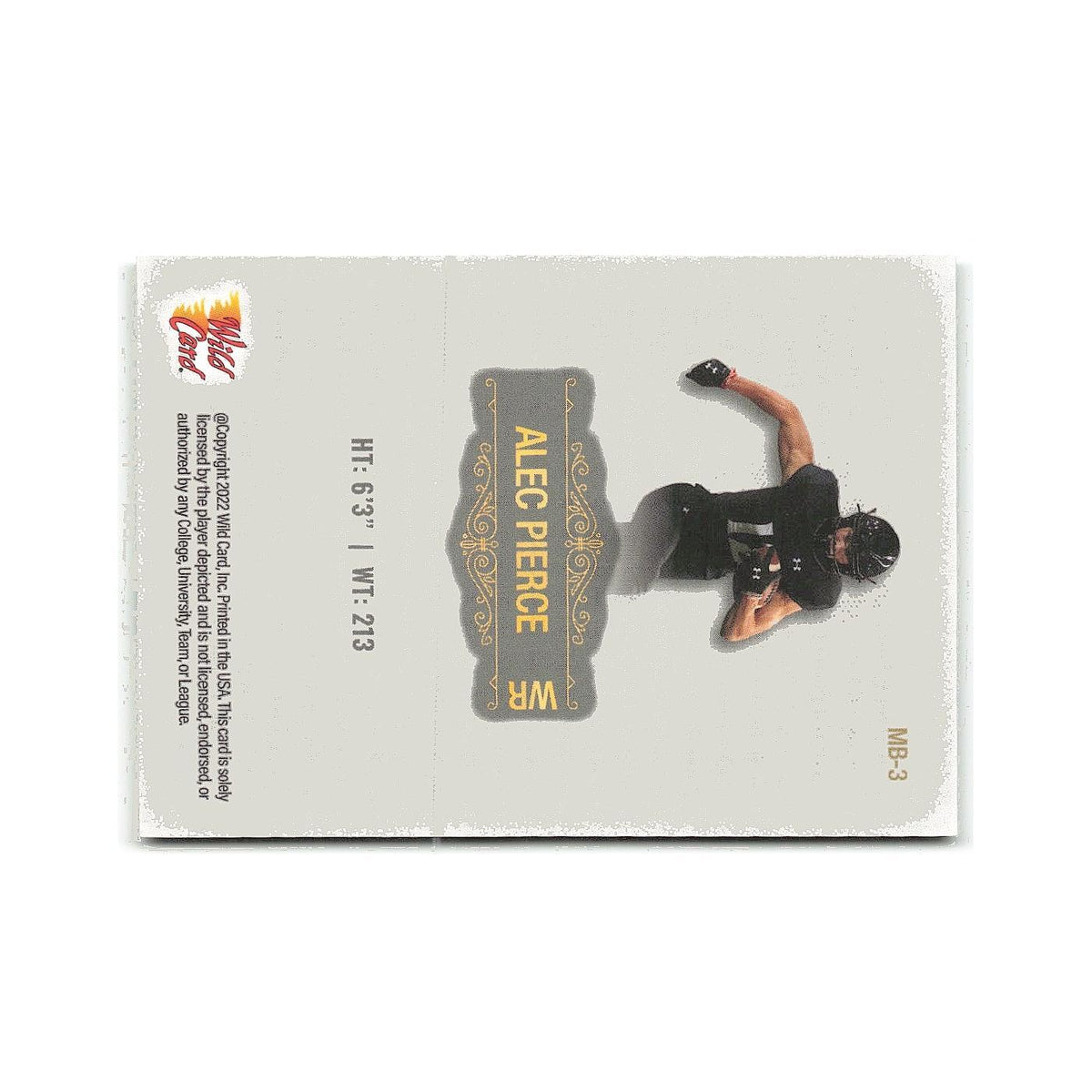 Alec Pierce 2022 Wild Card Matte #MB-3 Cincinnati Bearcats Football Card NM