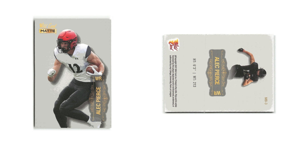 Alec Pierce 2022 Wild Card Matte #MB-3 Cincinnati Bearcats Football Card NM