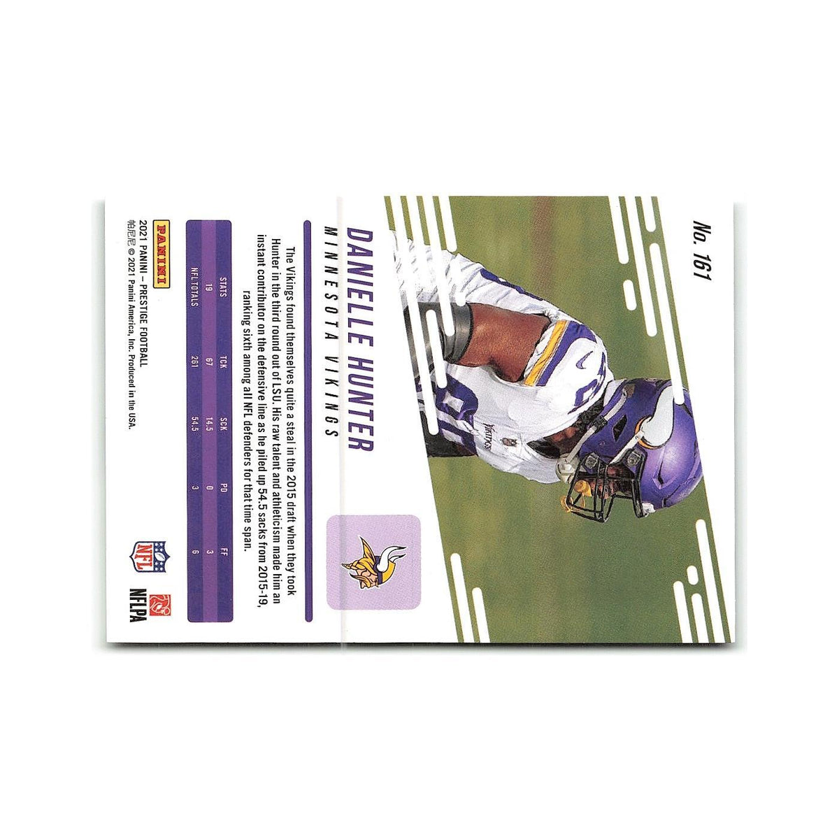Danielle Hunter 2021 Panini Prestige #161 Minnesota Vikings Football Card NM
