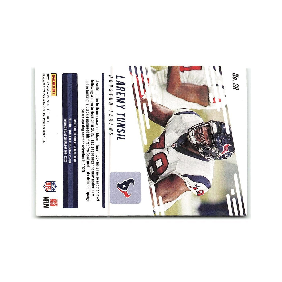 Laremy Tunsil 2021 Panini Prestige #28 Houston Texans Football Card NM