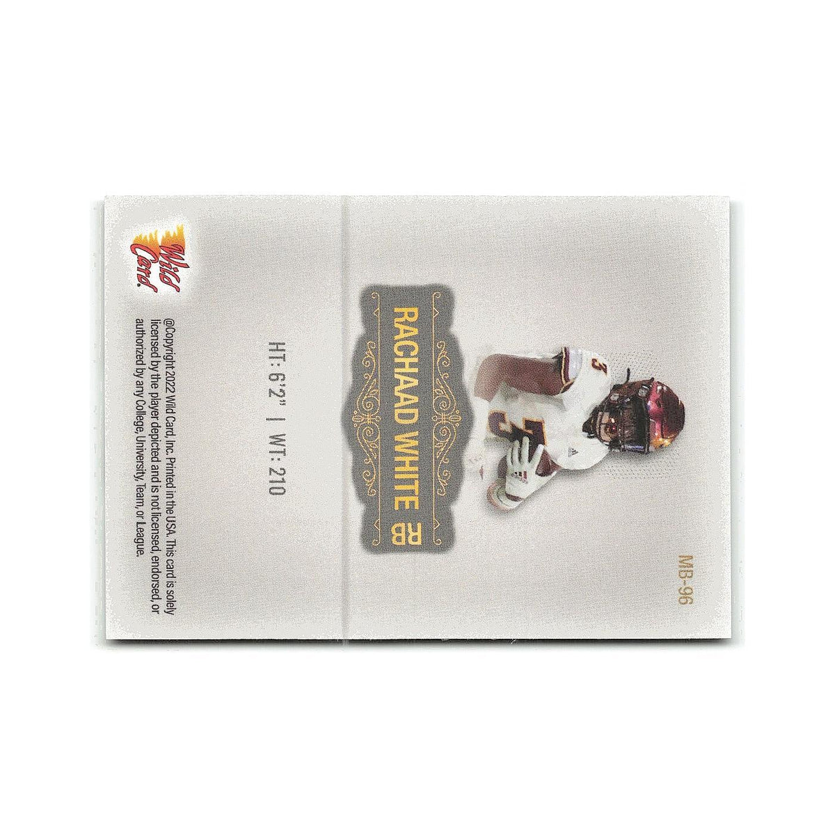 Rachaad White 2022 Wild Card Matte #MB-96 Arizona State Sun Devils NM