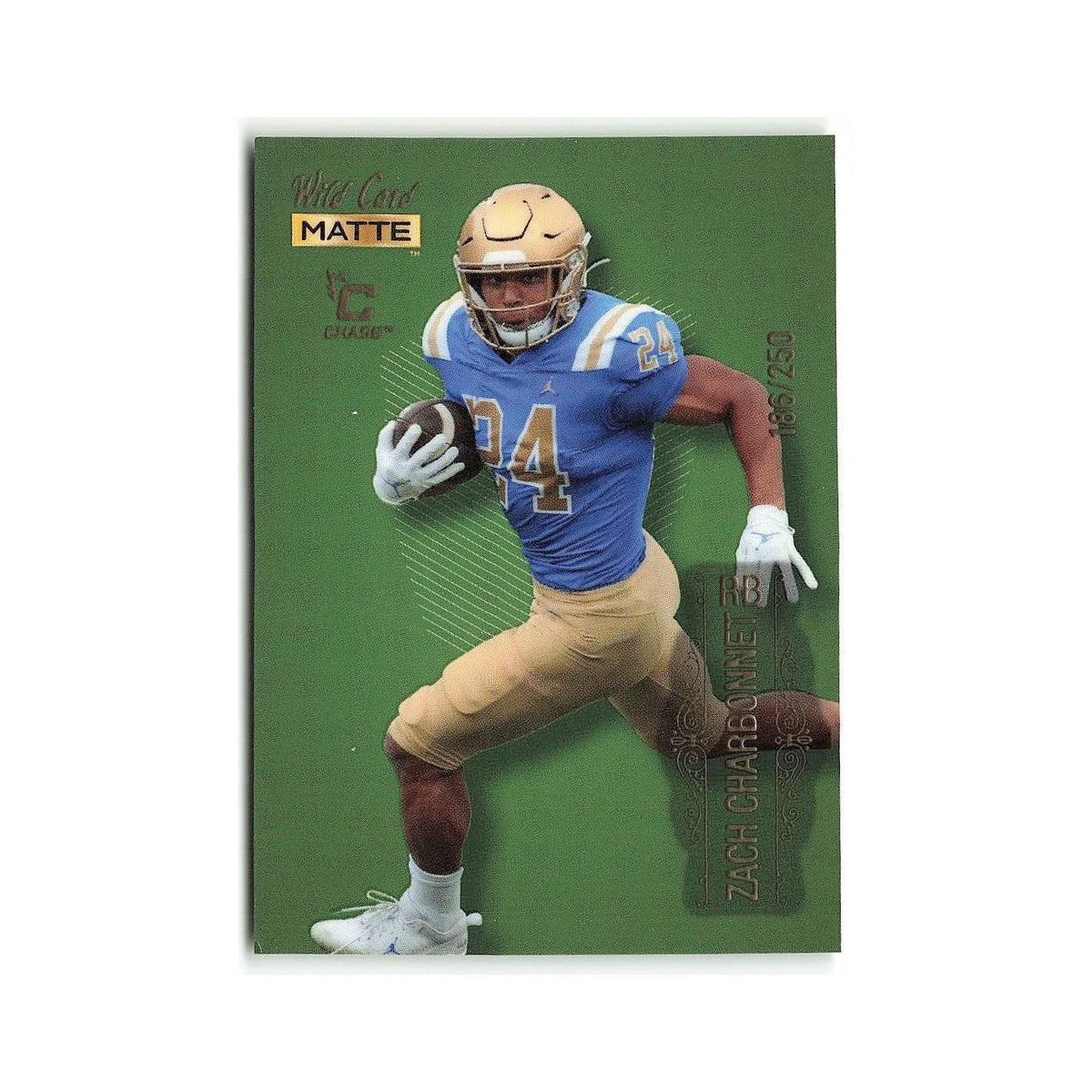 Zach Charbonnet #/250 2022 Wild Card Matte Green #MB-116 UCLA Bruins NM