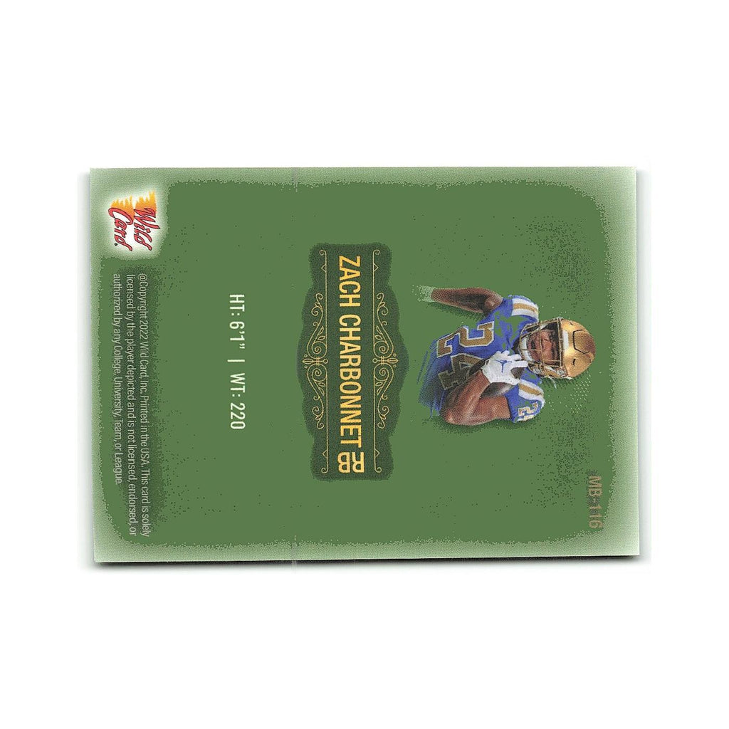 Zach Charbonnet #/250 2022 Wild Card Matte Green #MB-116 UCLA Bruins NM