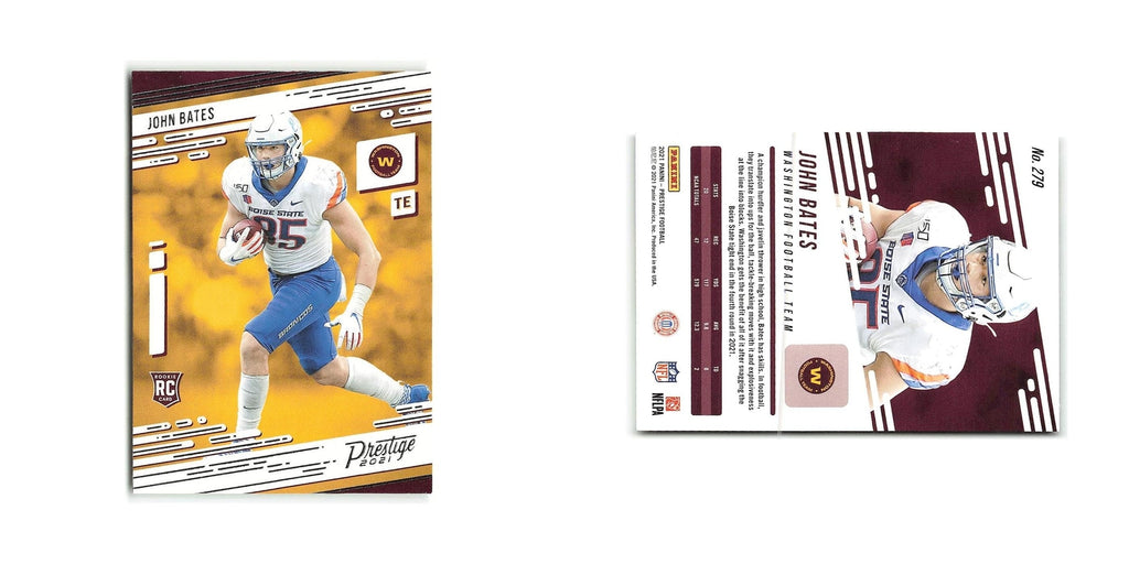 John Bates Rookie 2021 Panini Prestige #279 Washington Football Team NM