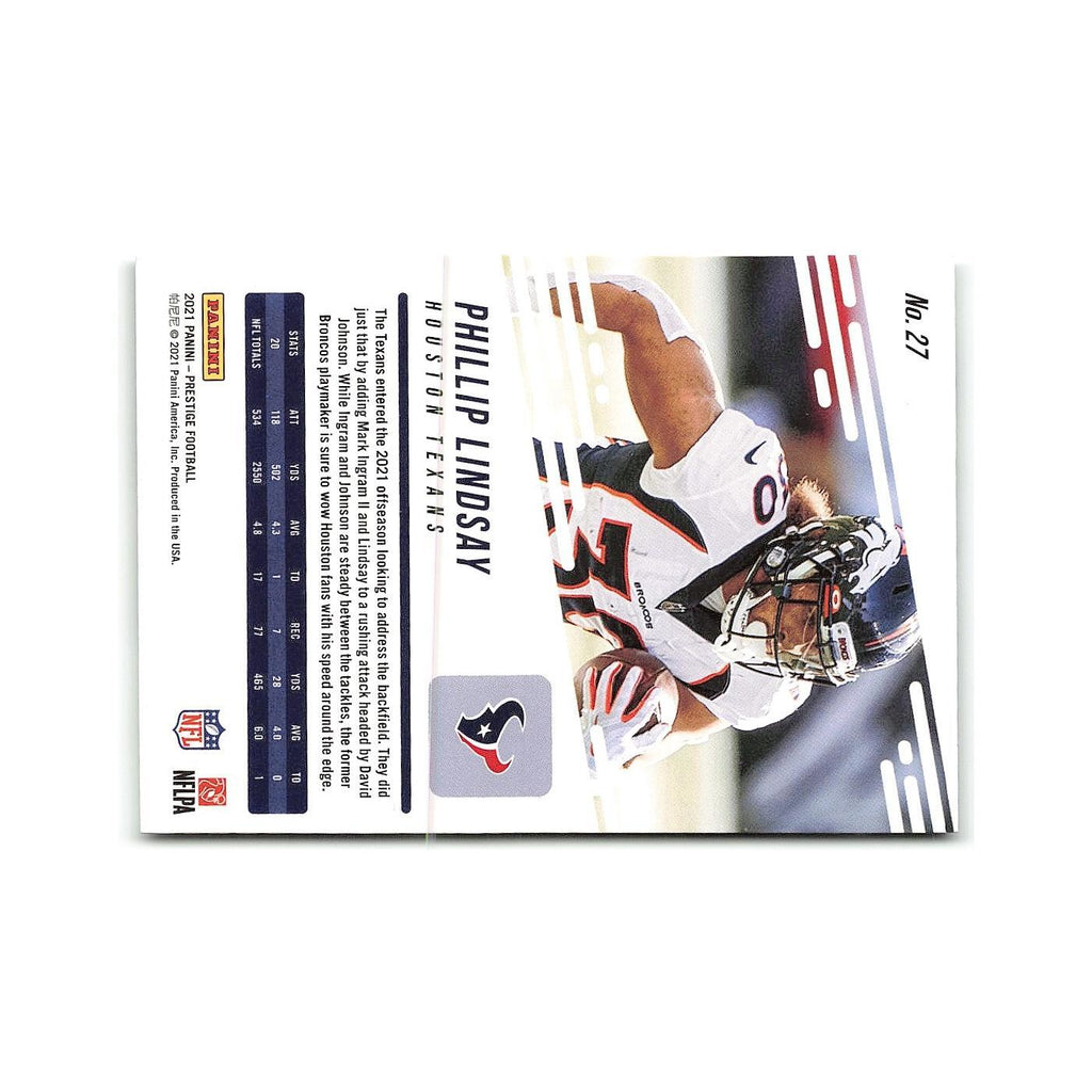 Phillip Lindsay 2021 Panini Prestige #27 Houston Texans Football Card NM