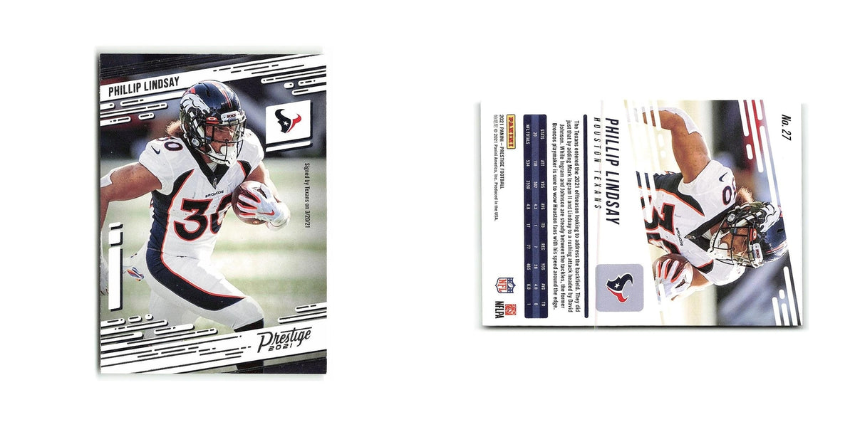 Phillip Lindsay 2021 Panini Prestige #27 Houston Texans Football Card NM