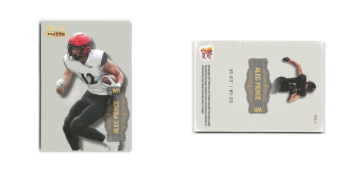 Alec Pierce 2022 Wild Card Matte #MB-3 Football Card NM