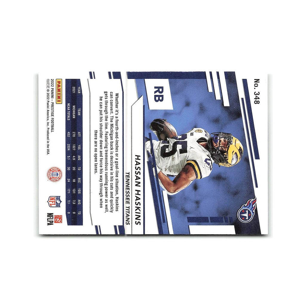 Hassan Haskins Rookie 2022 Panini Prestige #348 Tennessee Titans NM