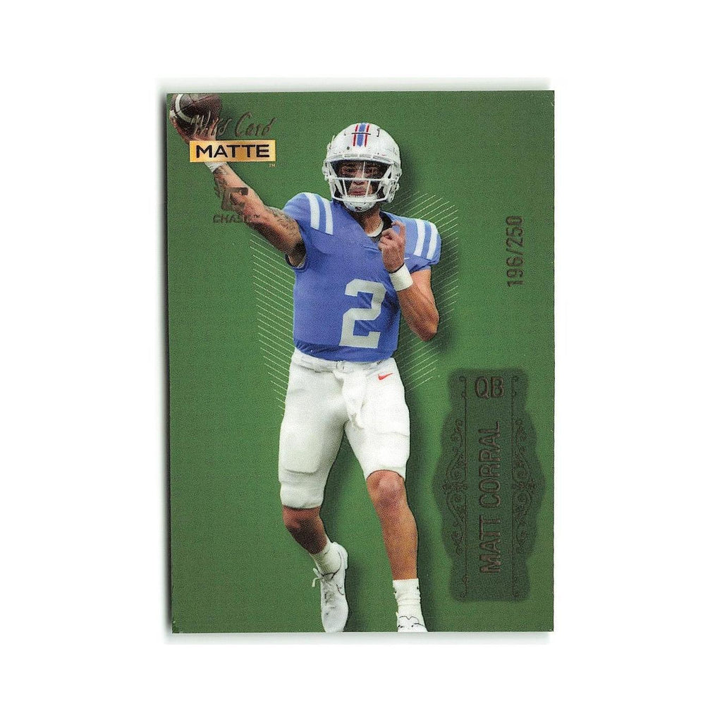 Matt Corral #/250 2022 Wild Card Matte Green #MB-83 Ole Miss Rebels NM