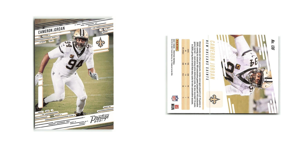 Cameron Jordan 2021 Panini Prestige #136 New Orleans Saints Football Card NM